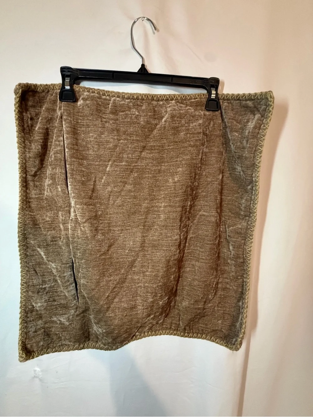 Brown Chenille Velvet Pillow Shams Set of 2 20x23 Boho Cottagecore Envelope